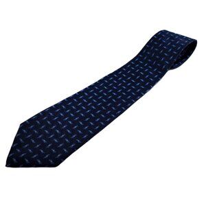 Lauren Ralph Lauren | LRL | 100% Silk Tie | Navy Blue/Royal Blue/White